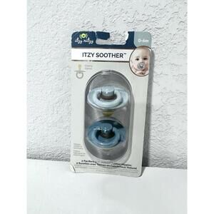 Itzy Ritzy Itzy Soother Pacifier 2 pc, 0-6 months, Cherry Natural Rubber Nipples